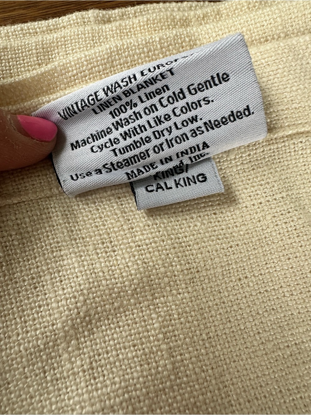 NWOT QUINCE VINTAGE WASH EUROPEAN LINEN BED COVER KING CAL KING OAT BLANKET - Picture 6 of 7